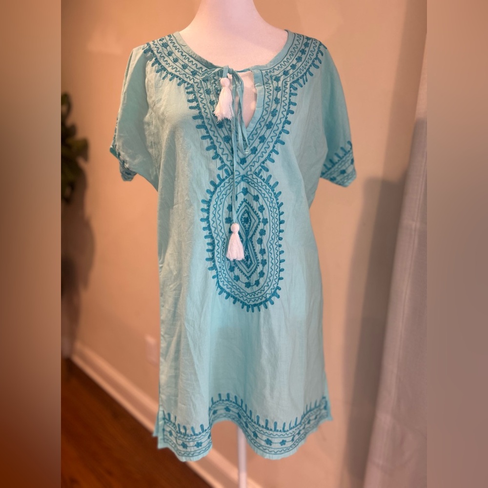 Debbie Katz Women’s Tunic Colorful Embroidery Size M